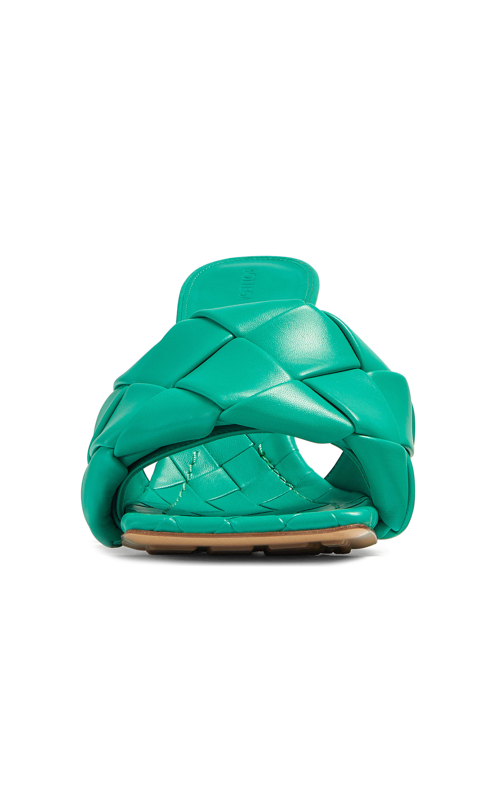 The Lido Intrecciato Leather Sandals turquoise - 3