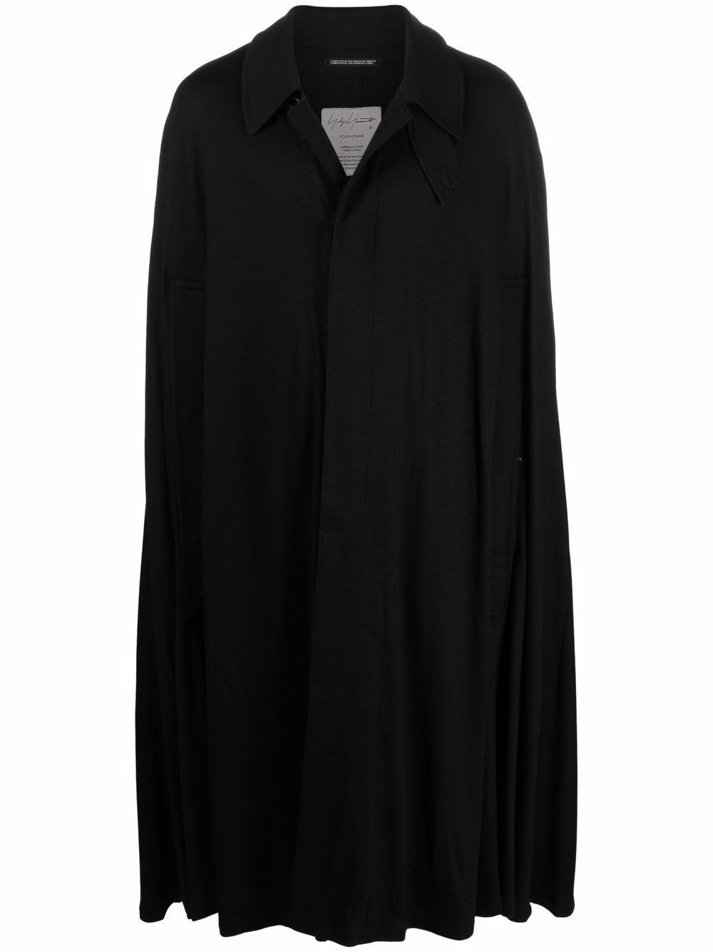 buttoned mid-length cloak - 1