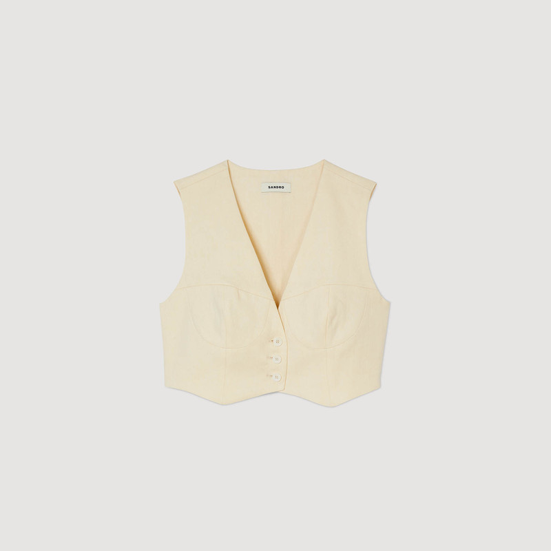moulded-cups cropped waistcoat - 1