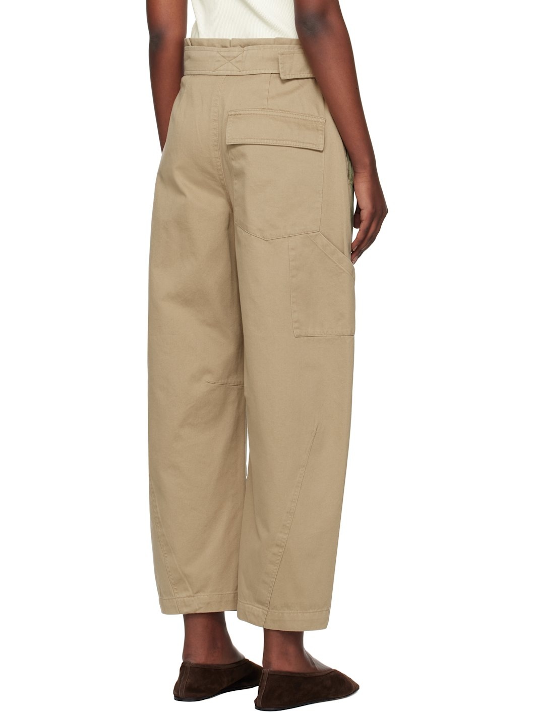 Green & Beige Carolina Trousers - 3