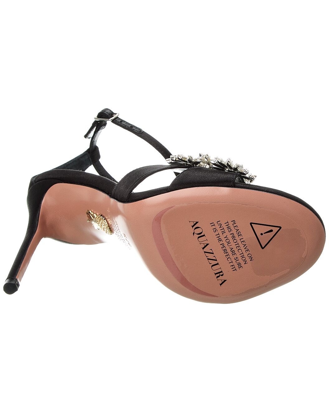 Aquazzura Crystal Margarita 105 Satin Sandal - 4