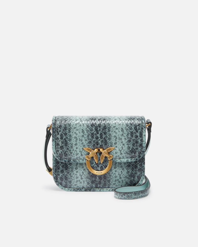 REPTILE PRINT LOVE BAG SQUARE SHOULDER BAG 1