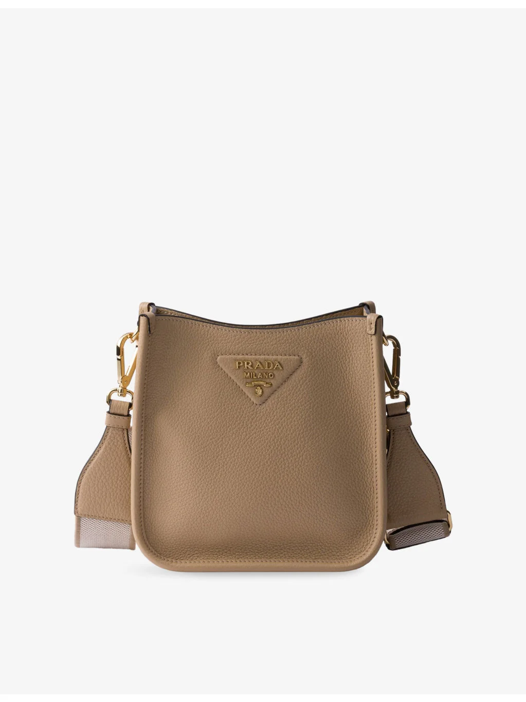 Triangle-Patch Leather Mini Shoulder Bag - 1