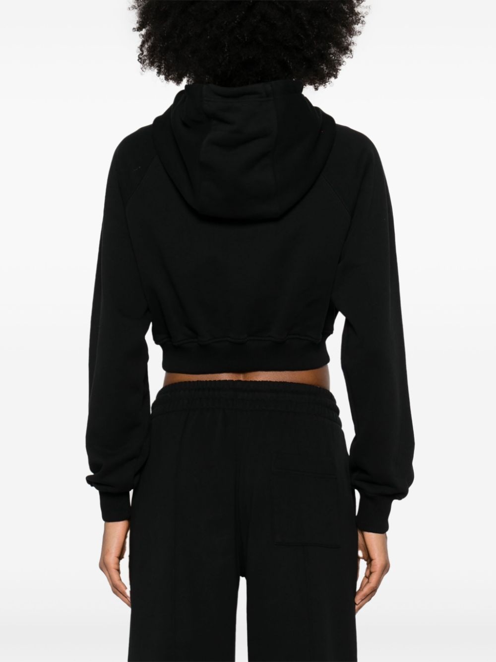 embellished cropped hoodie - 4