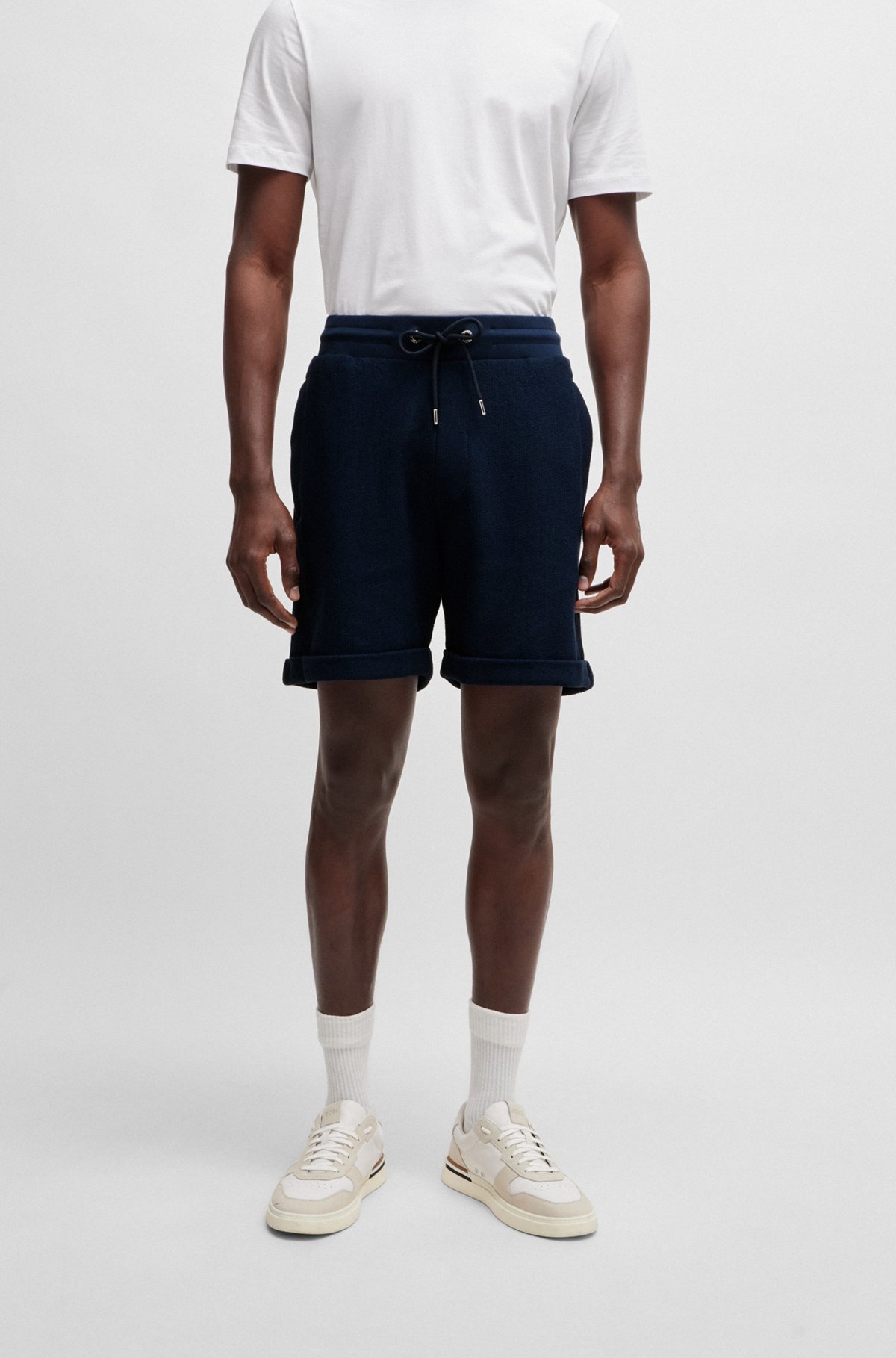 OVERSIZE-FIT SHORTS WITH SILVER-TONE TRIMS - 2