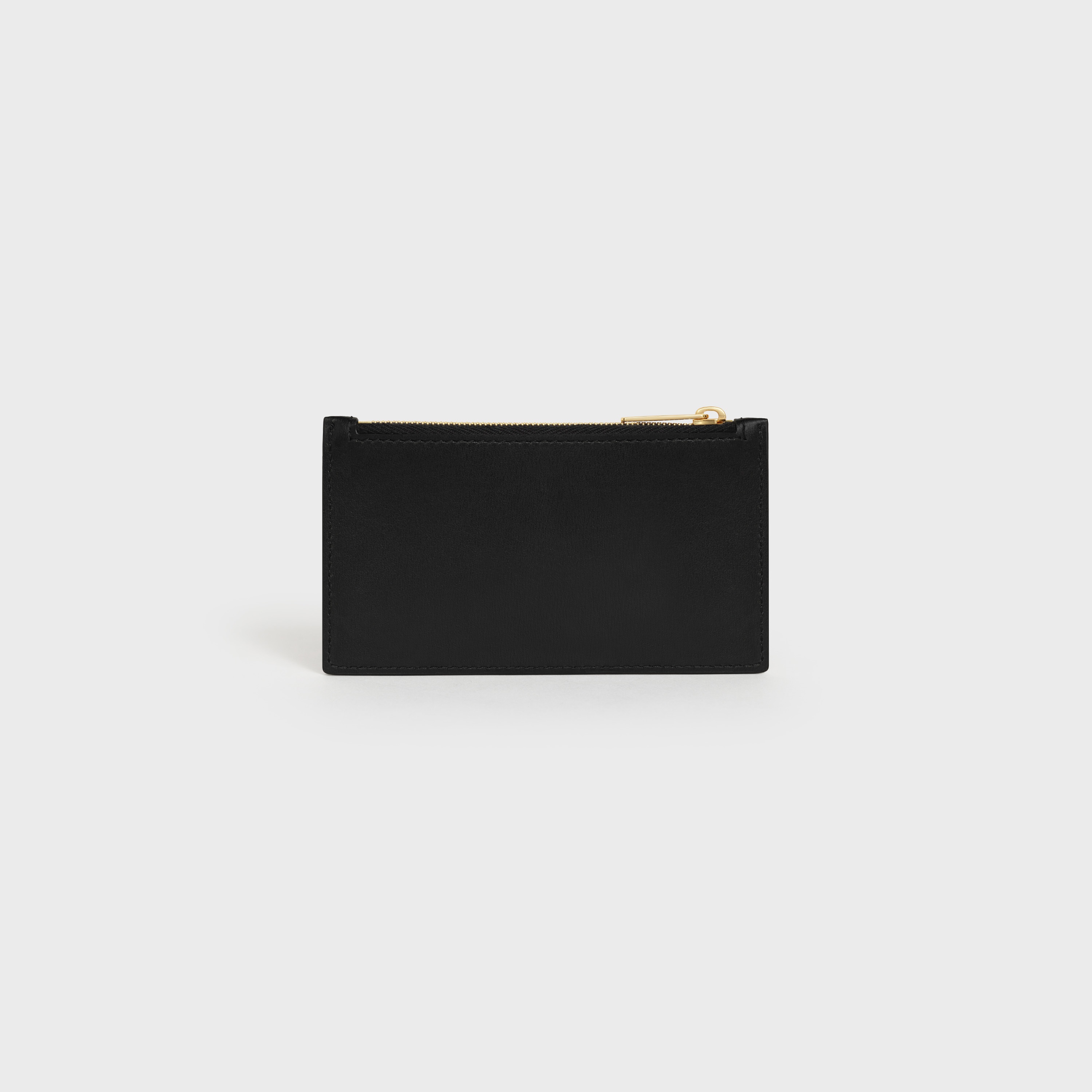 ZIPPED CARD HOLDER  IN  SMOOTH CALFSKIN - 3