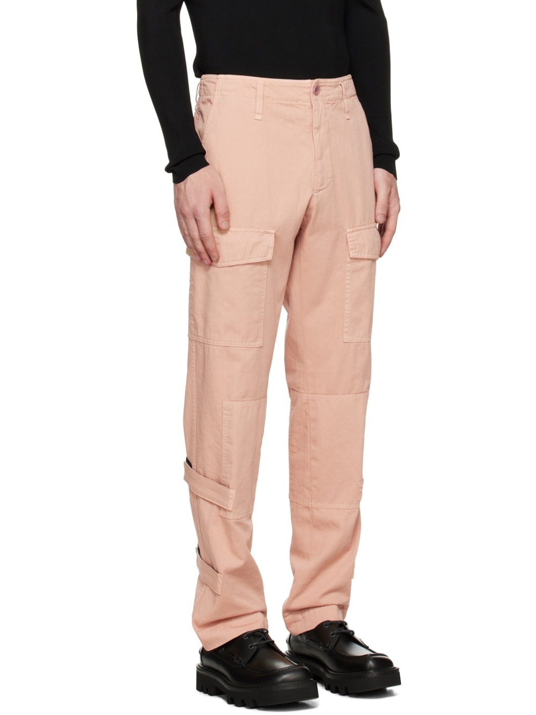 Pink Paneled Cargo Pants - 2