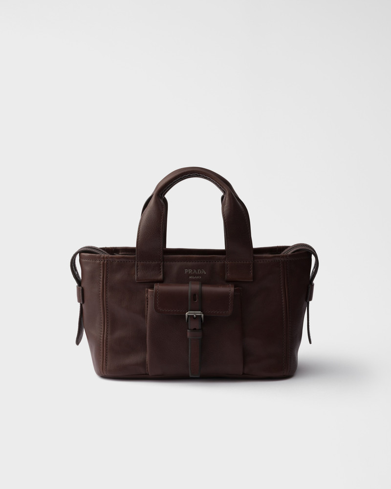 Prada Route medium leather tote bag 1