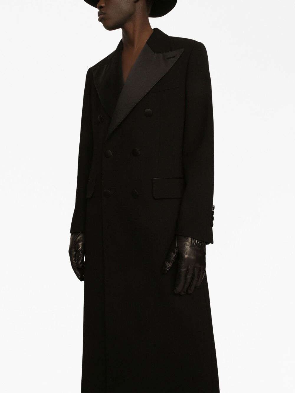 double-breasted peaked-lapel coat - 5