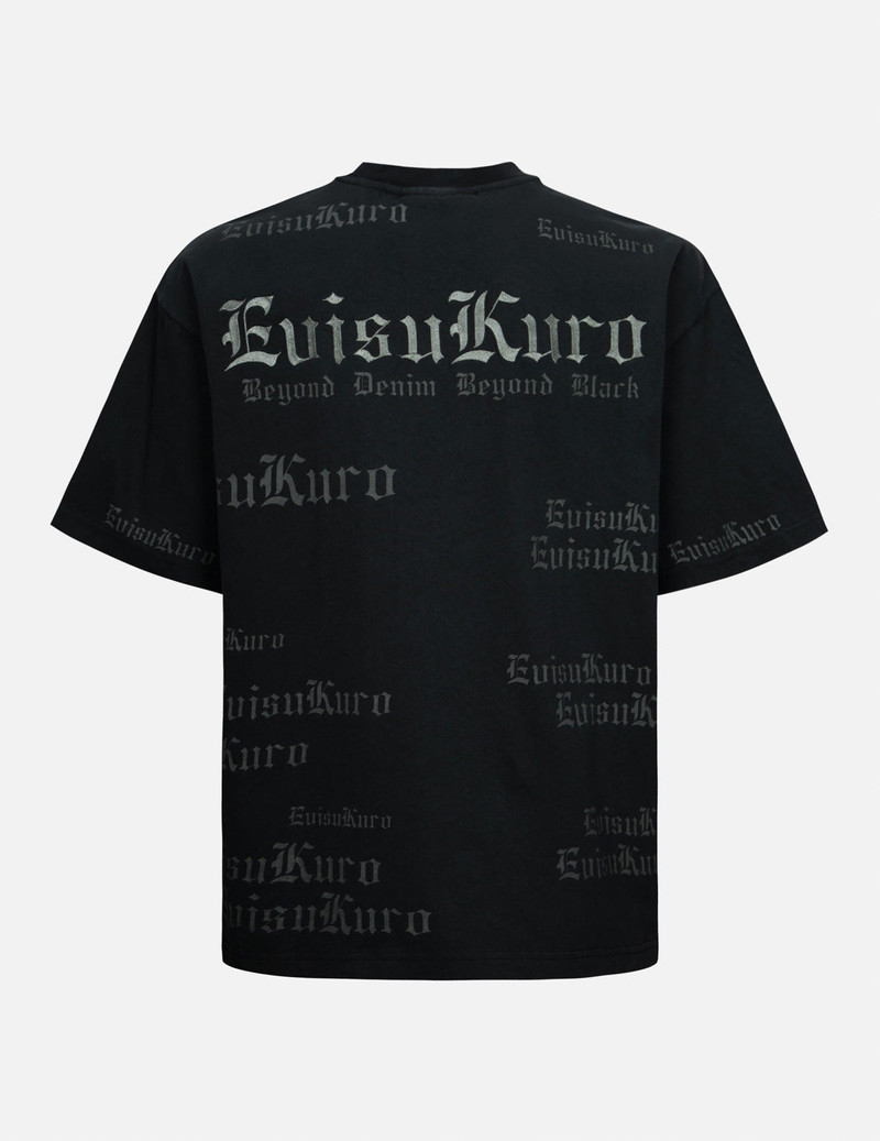 Allover Logo and Seagull Embroidery Loose Fit Pigment Dye T-Shirt 1