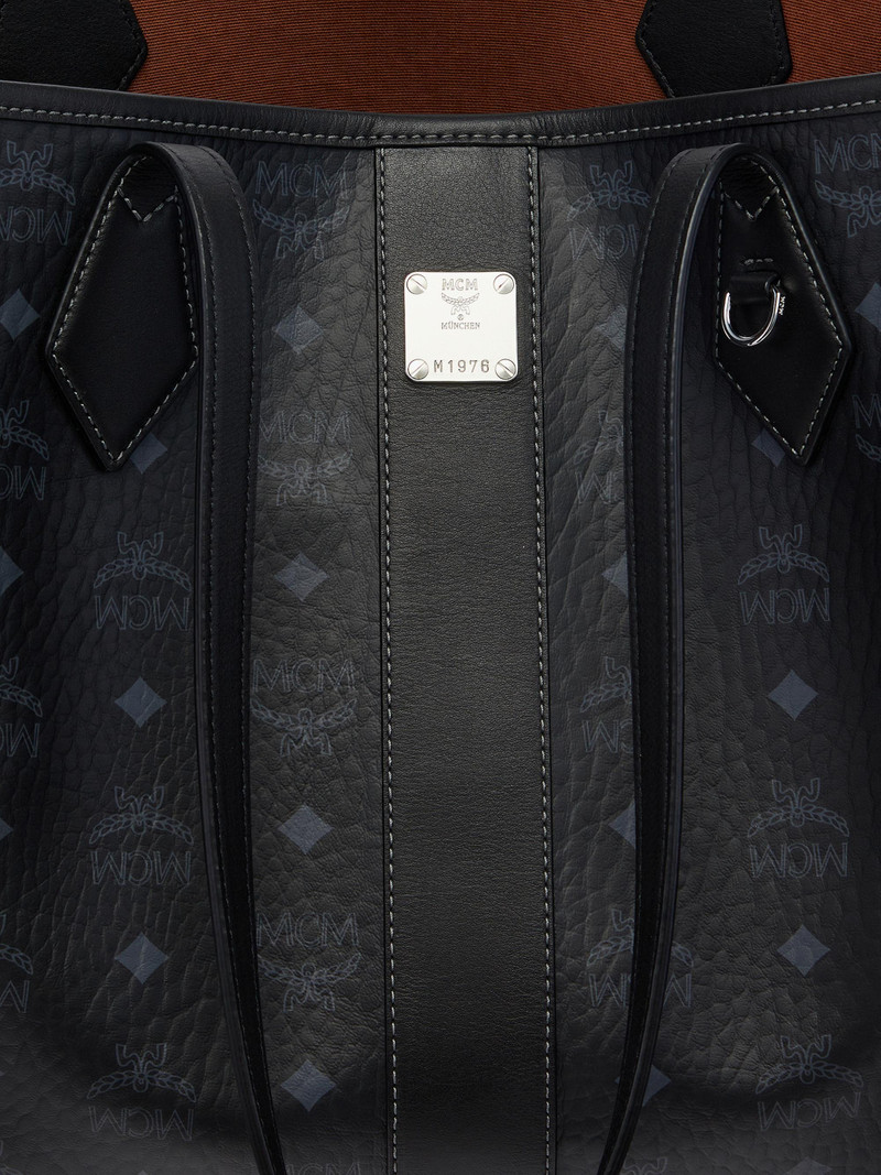 Women's Medium Liz Visetos Shopper Bag - Black 5
