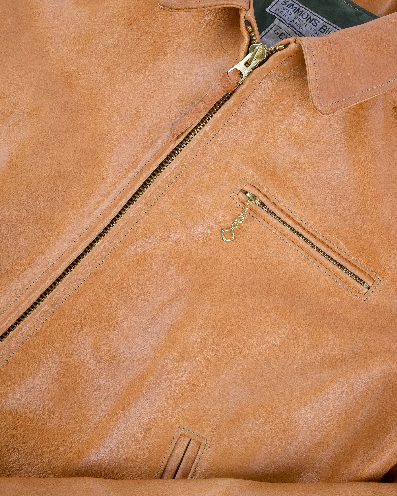 IHSB-TGN-NAT Iron Heart x Simmons Bilt Mustang Horsehide Tail Gunner - Natural - 10