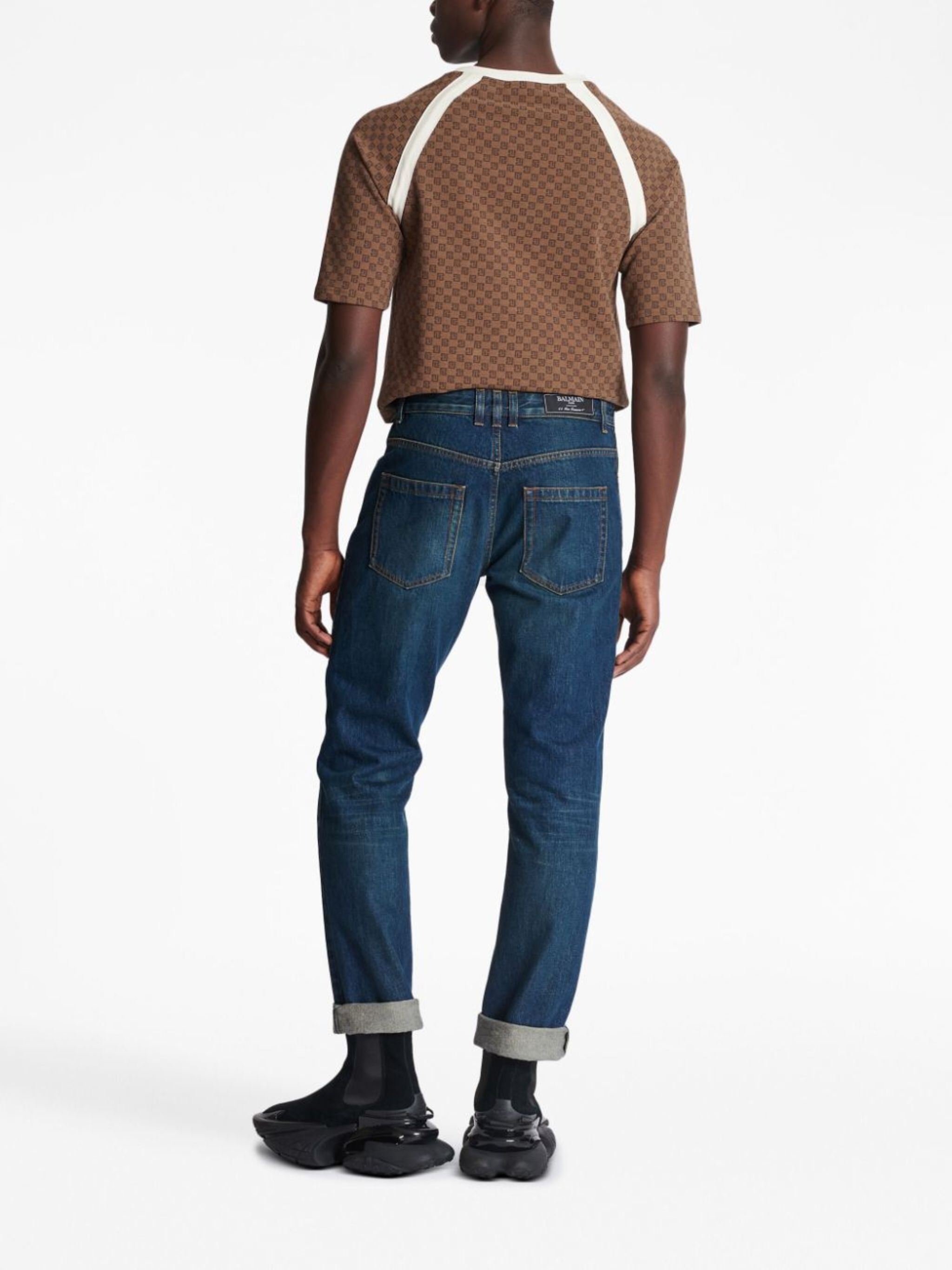 Vintage logo-patch straight-leg jeans - 4