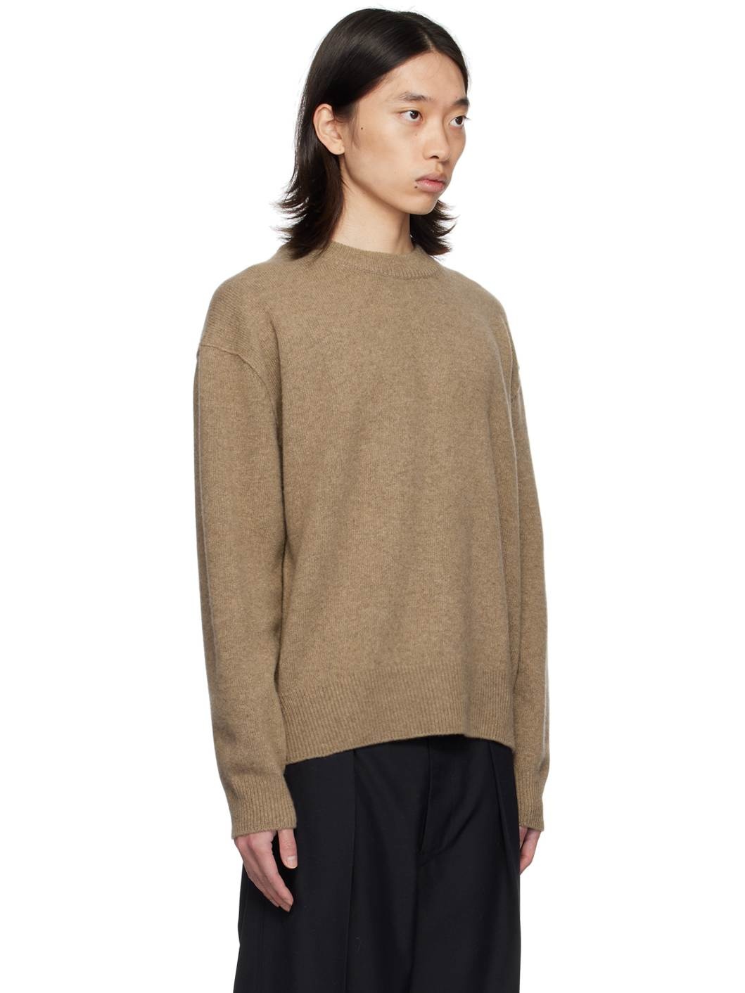 Beige Crewneck Sweater - 2