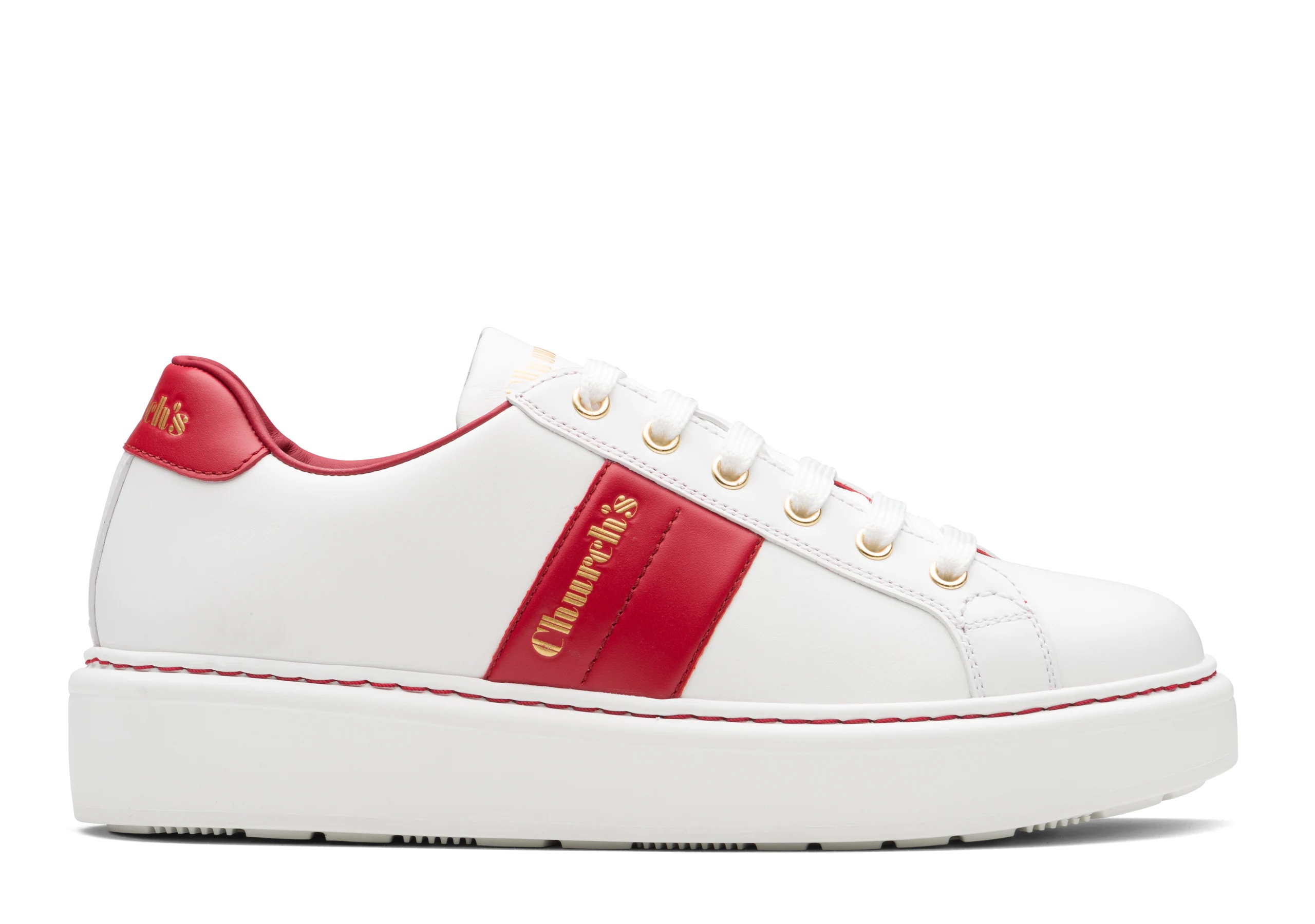 Mach 3
Soft Calf Leather Classic Sneaker White/red - 1