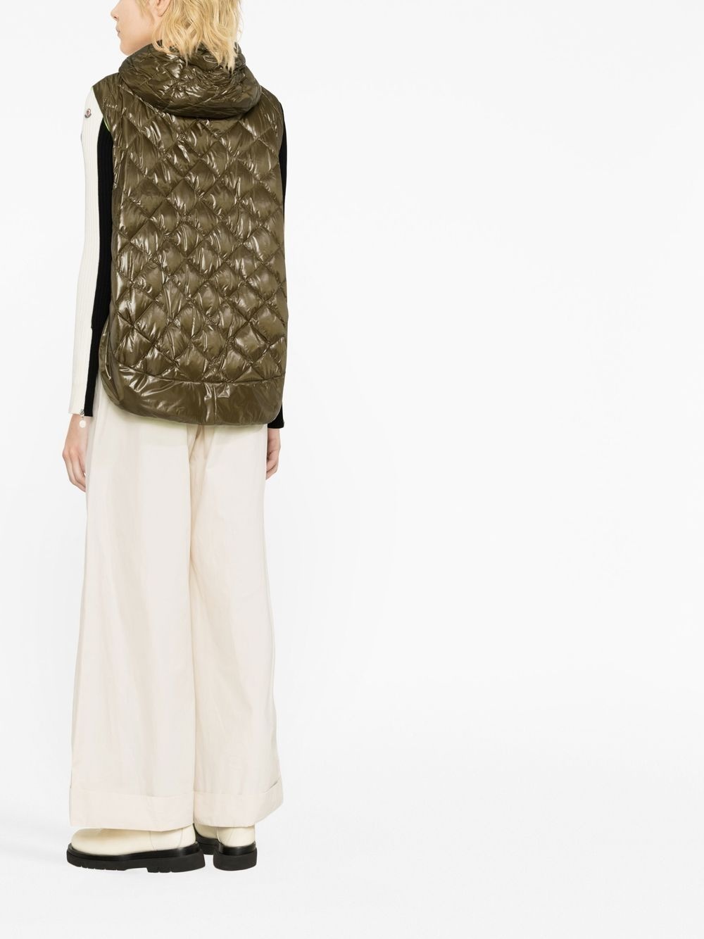 sleeveless quilted padded jacket - 3