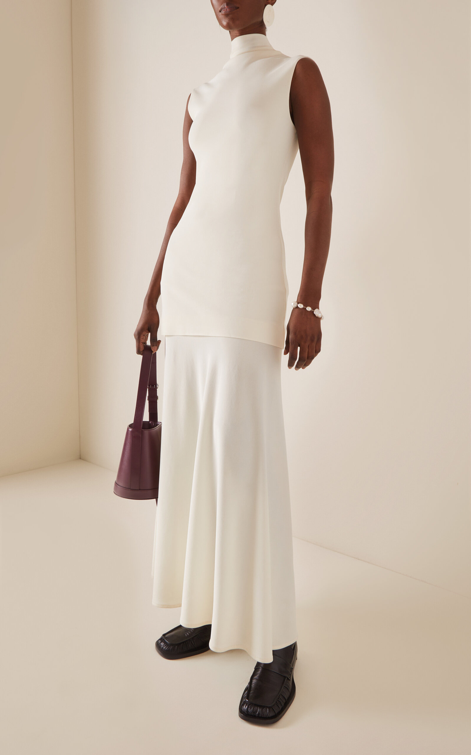 Turtleneck Midi Dress ivory - 2