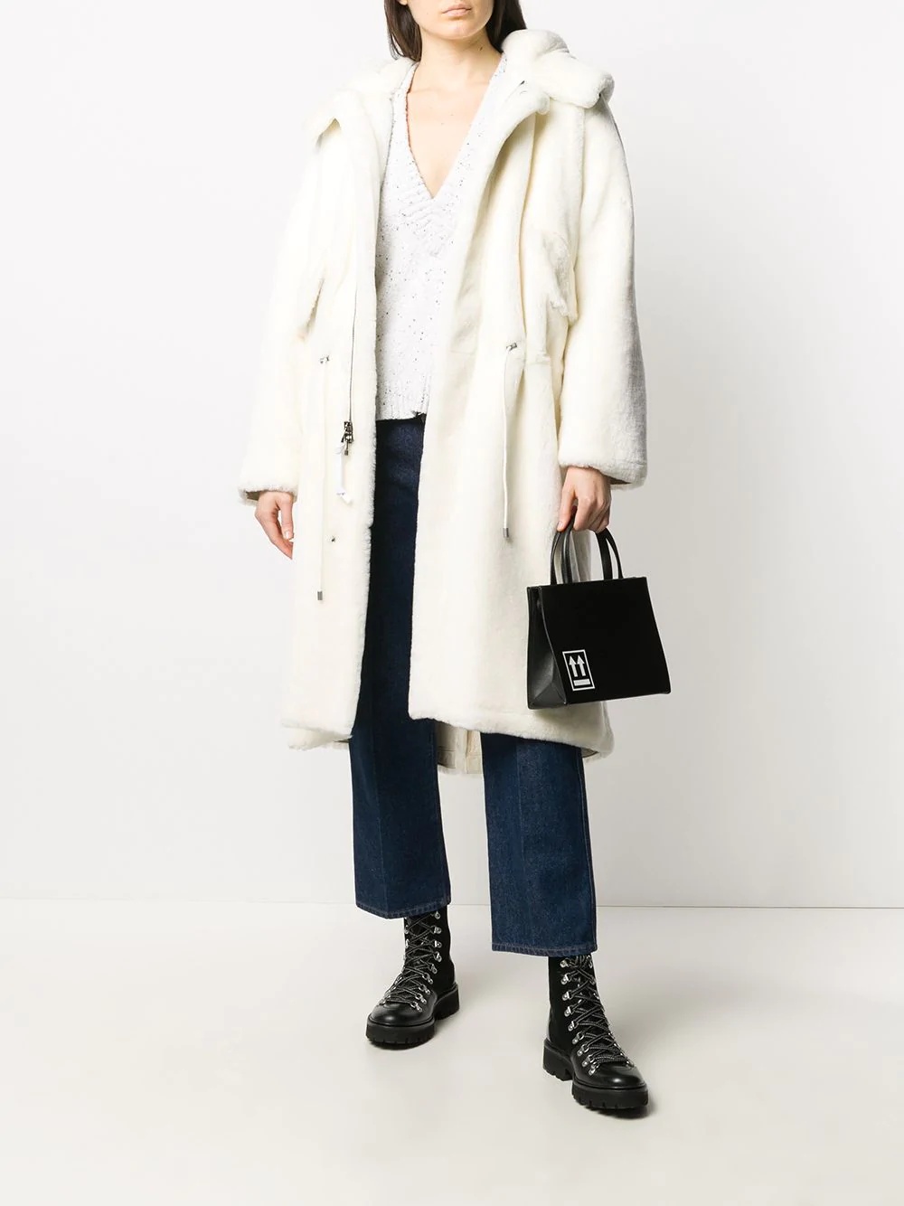 x Nick Wooster shearling midi coat - 3