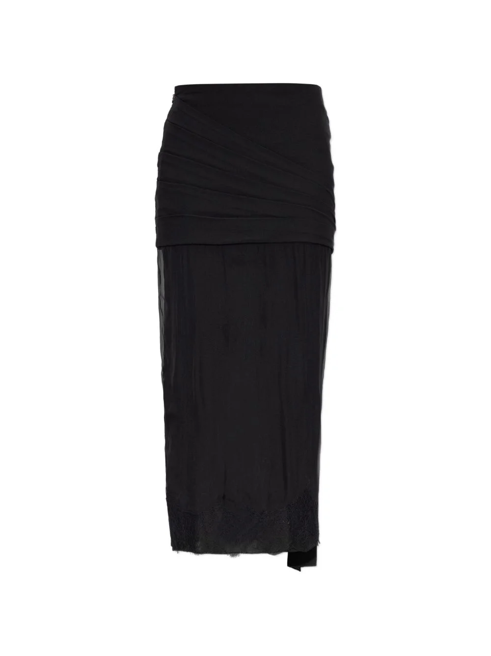 lace-trim maxi skirt - 1