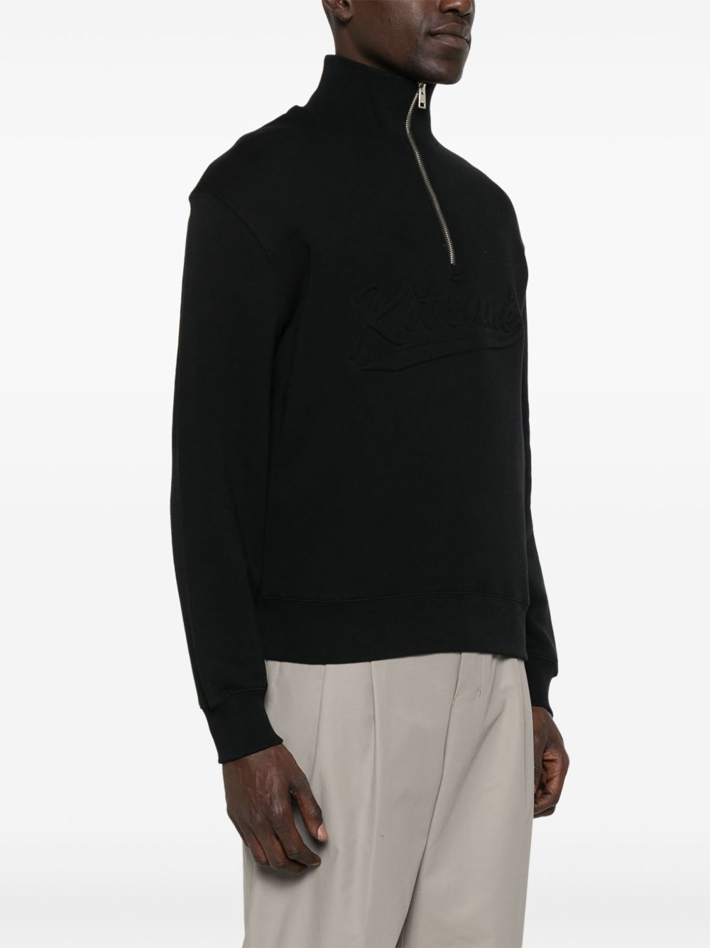 logo-embossed sweatshirt - 3