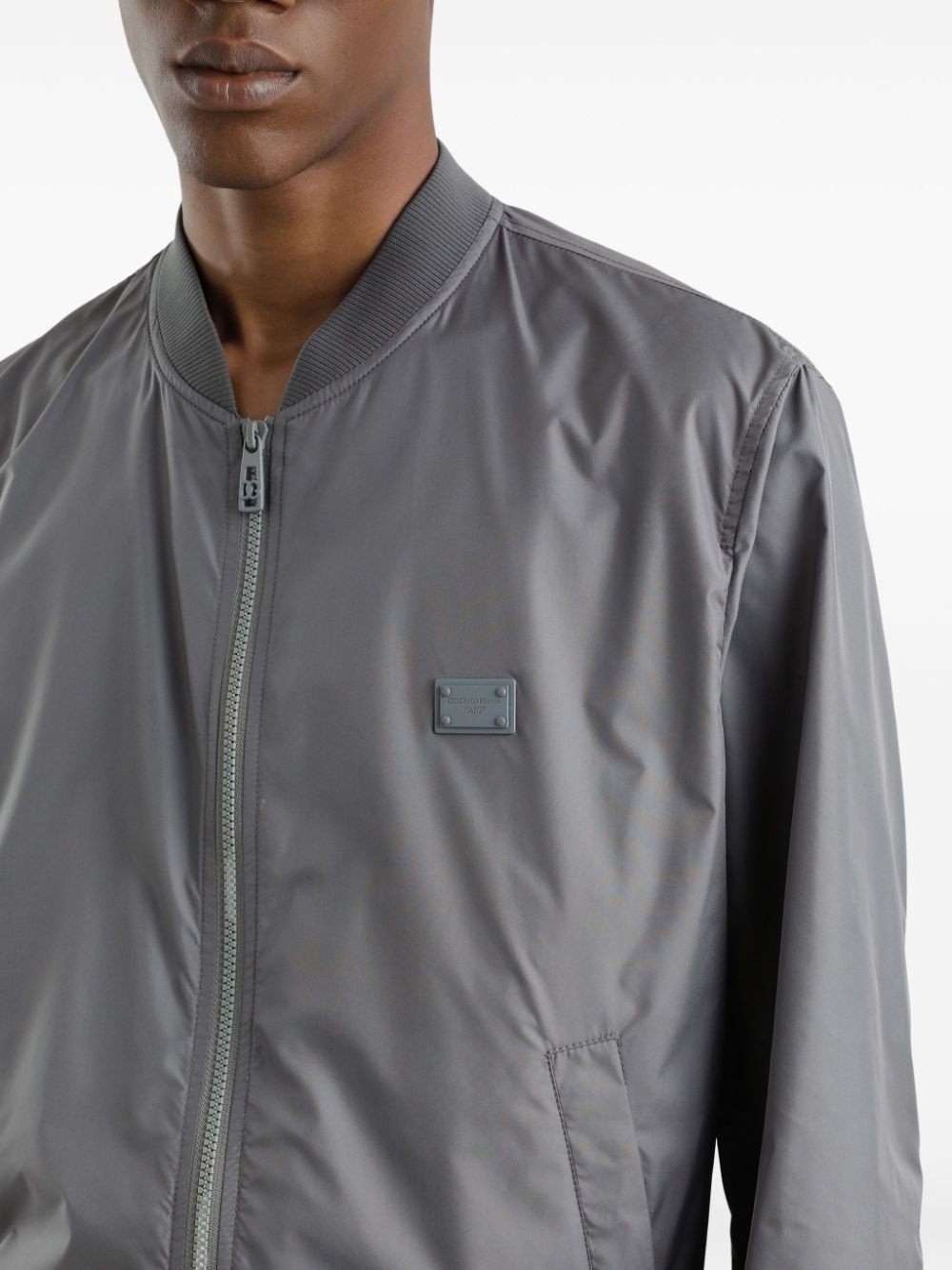 logo-plaque bomber jacket - 4
