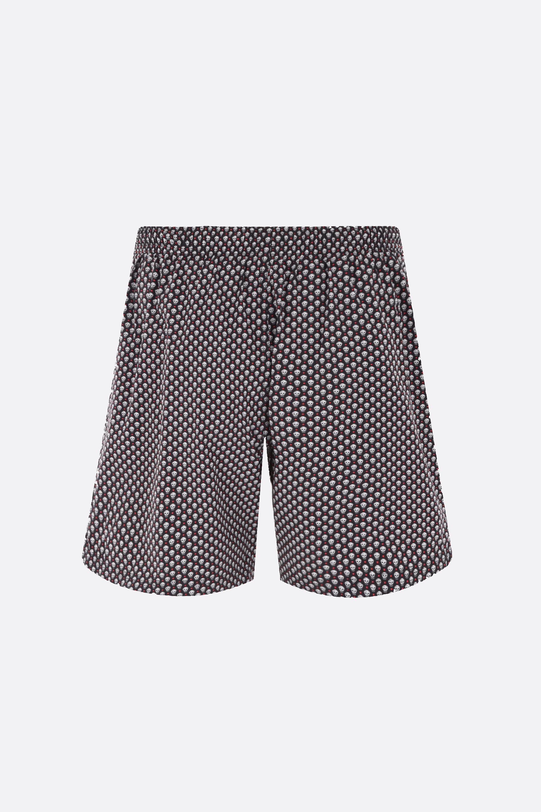 DOTS SKULL PRINT NYLON SWIM SHORTS - 3