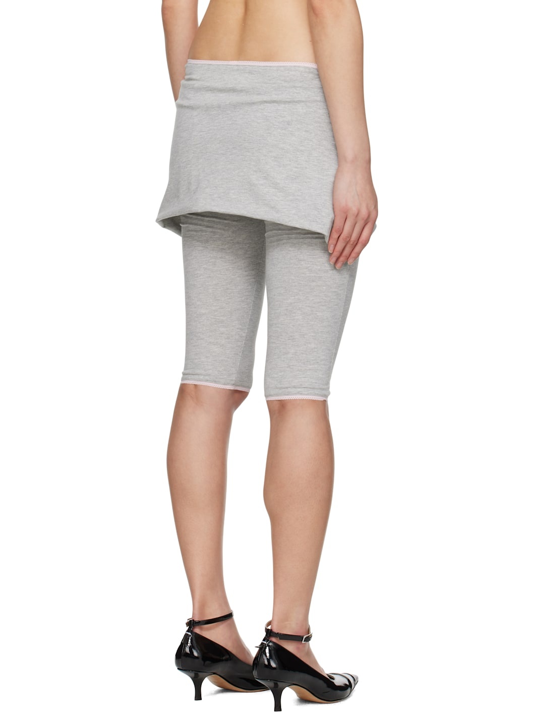 Gray Nappy Pin Shorts - 3