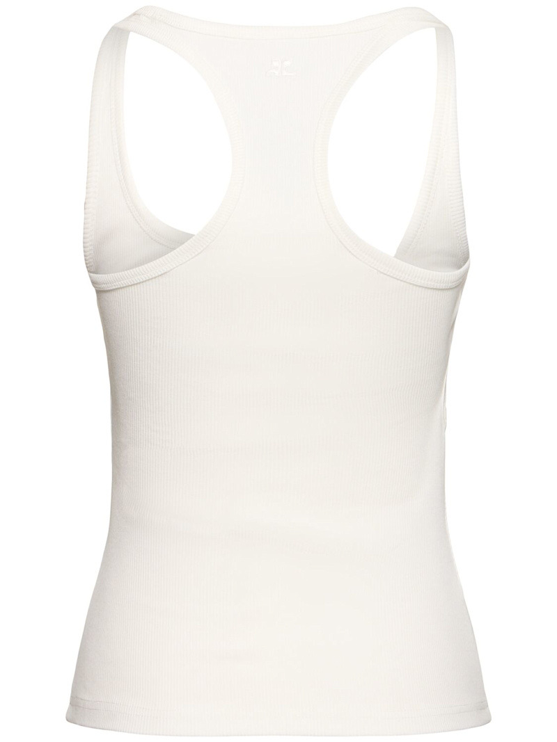 90s Twist ribbed cotton tank top - 4