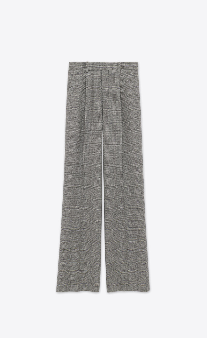 flared 바지 에 왕위 flannel 1