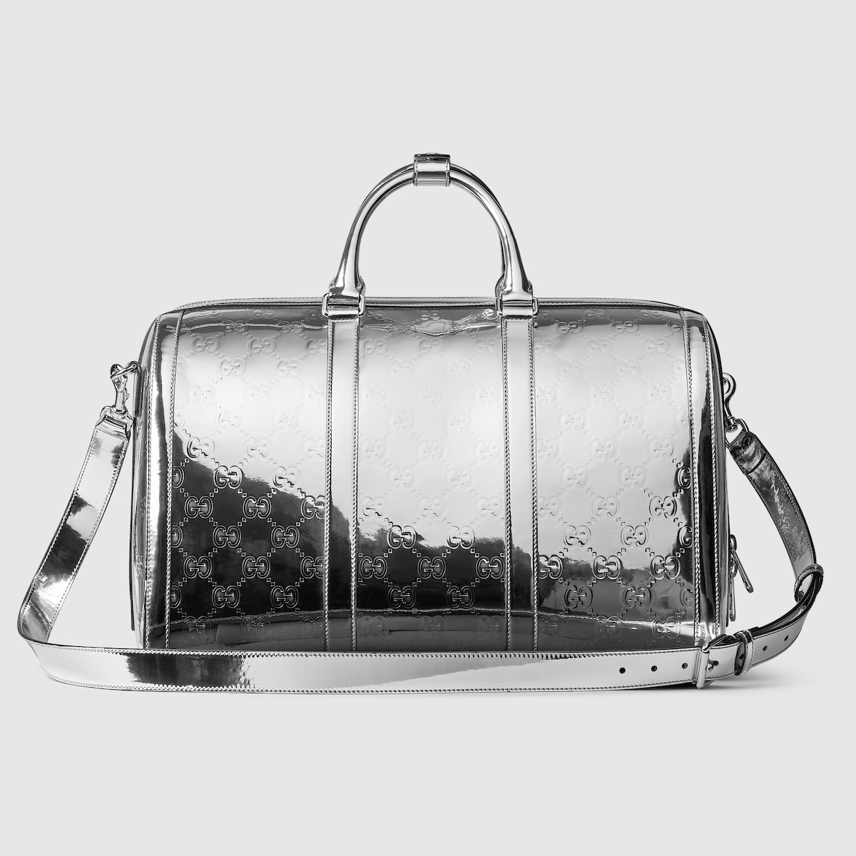 Medium embossed GG duffle bag - 4