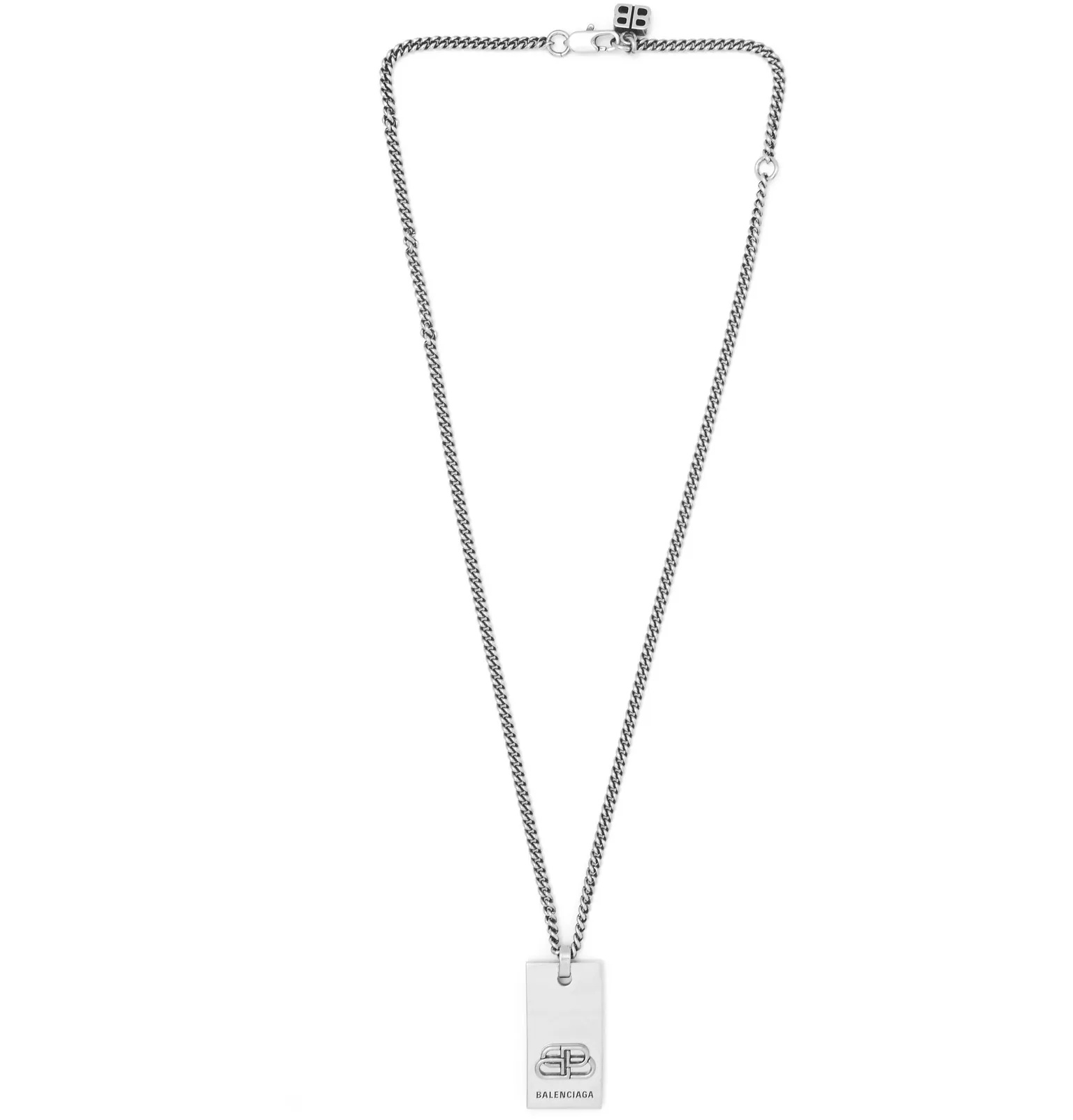 Logo-Engraved Silver-Tone Necklace - 5