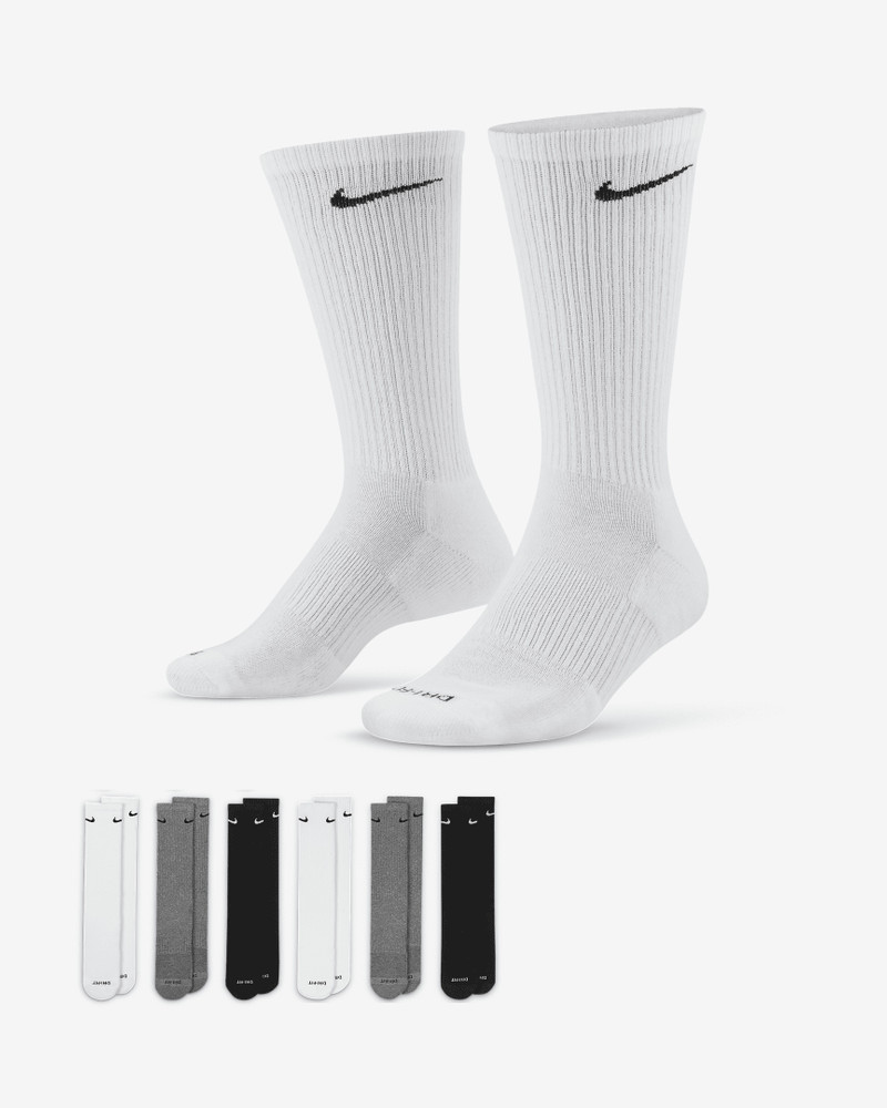 Nike Everyday Plus Cushioned Training Crew Socks (6 Pairs) - 1