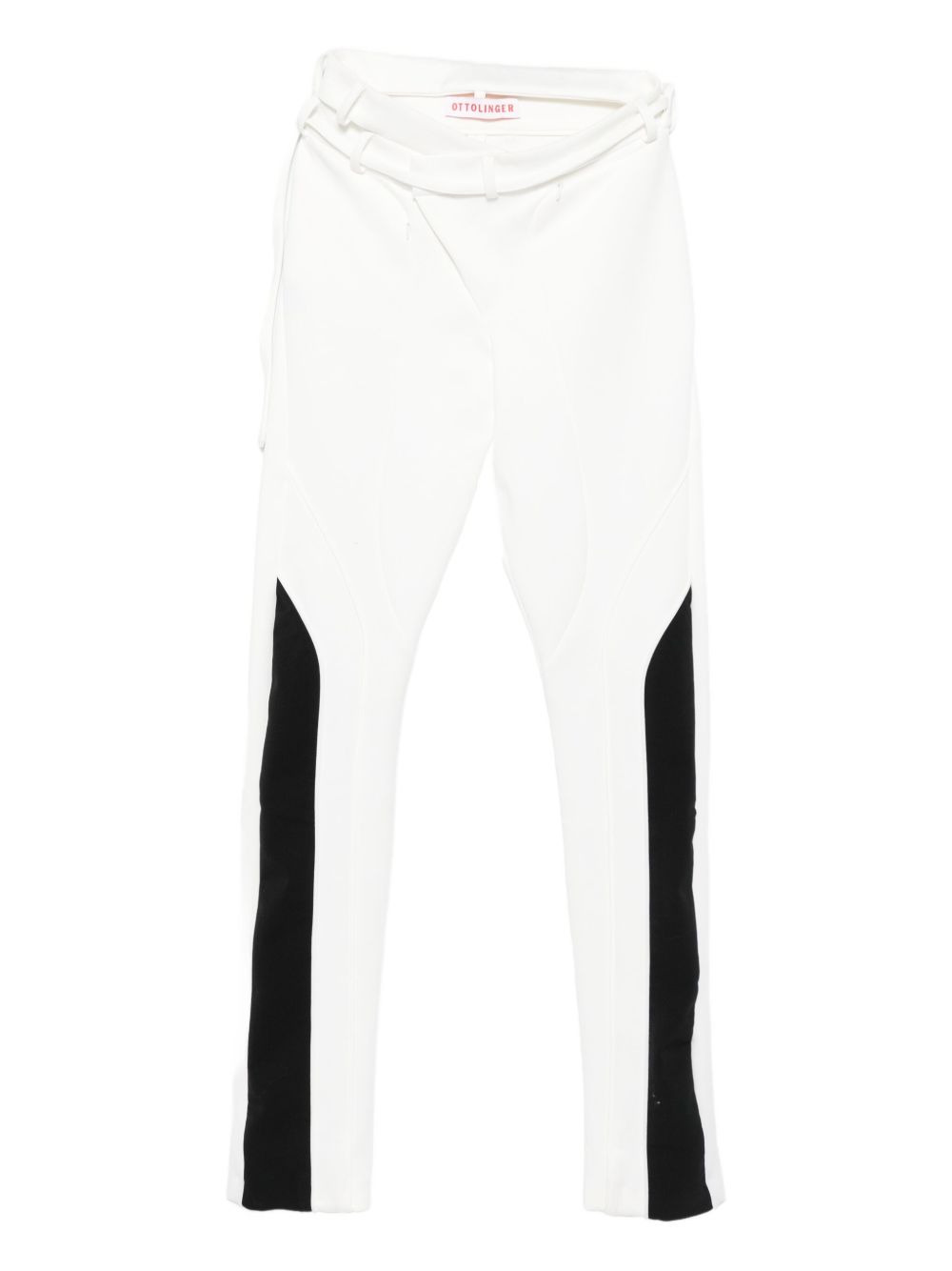 contrast-panel trousers - 1