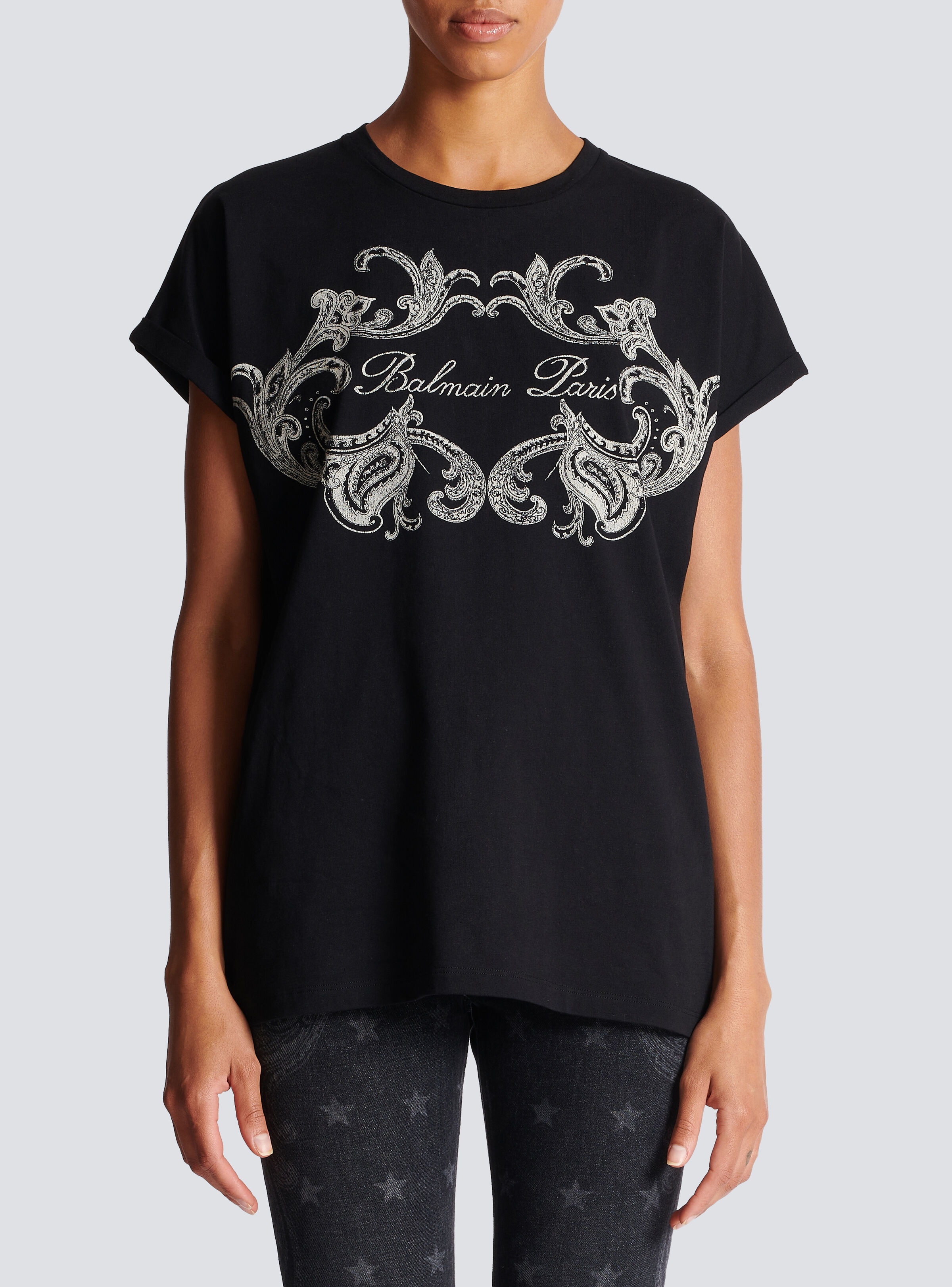 Balmain Signature paisley T-shirt - 5