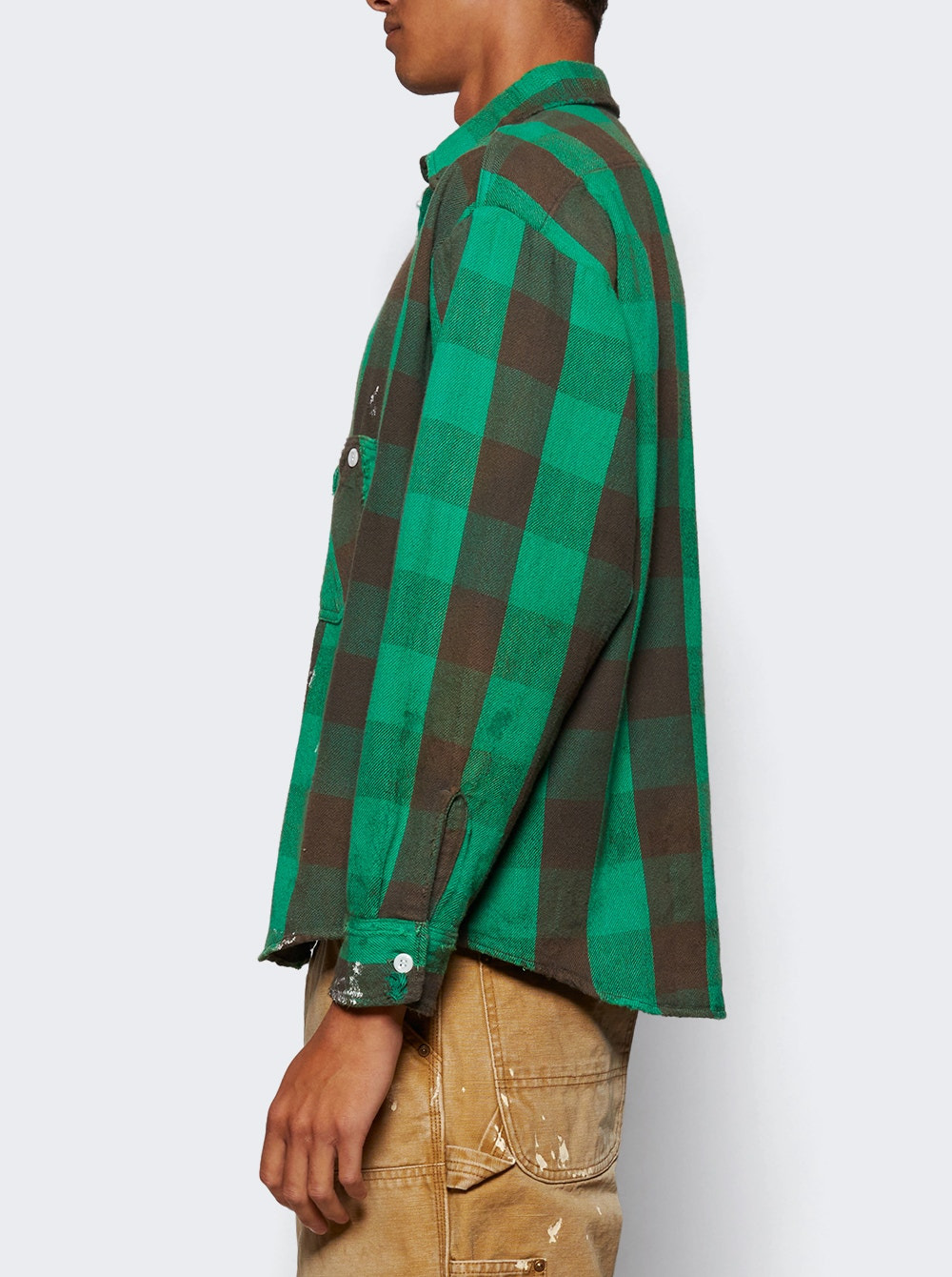 Flannel Check Shirt Green - 3