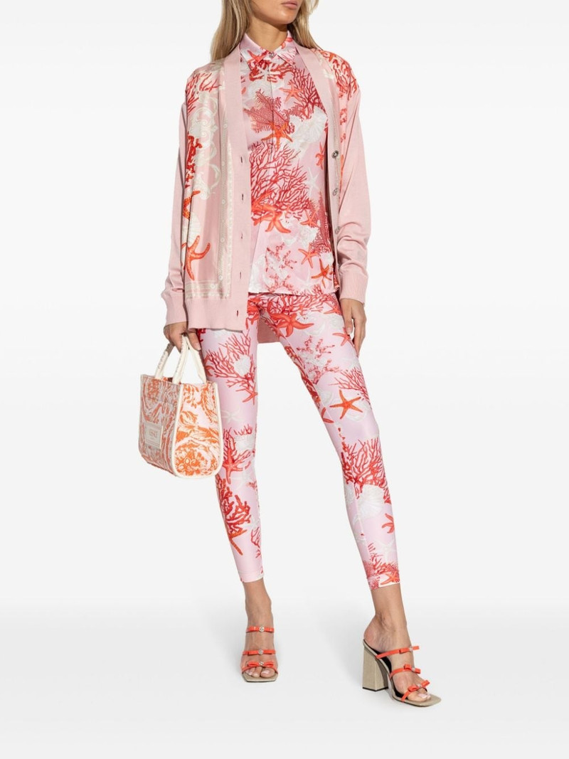 VERSACE panelled V-neck cardigan outlook