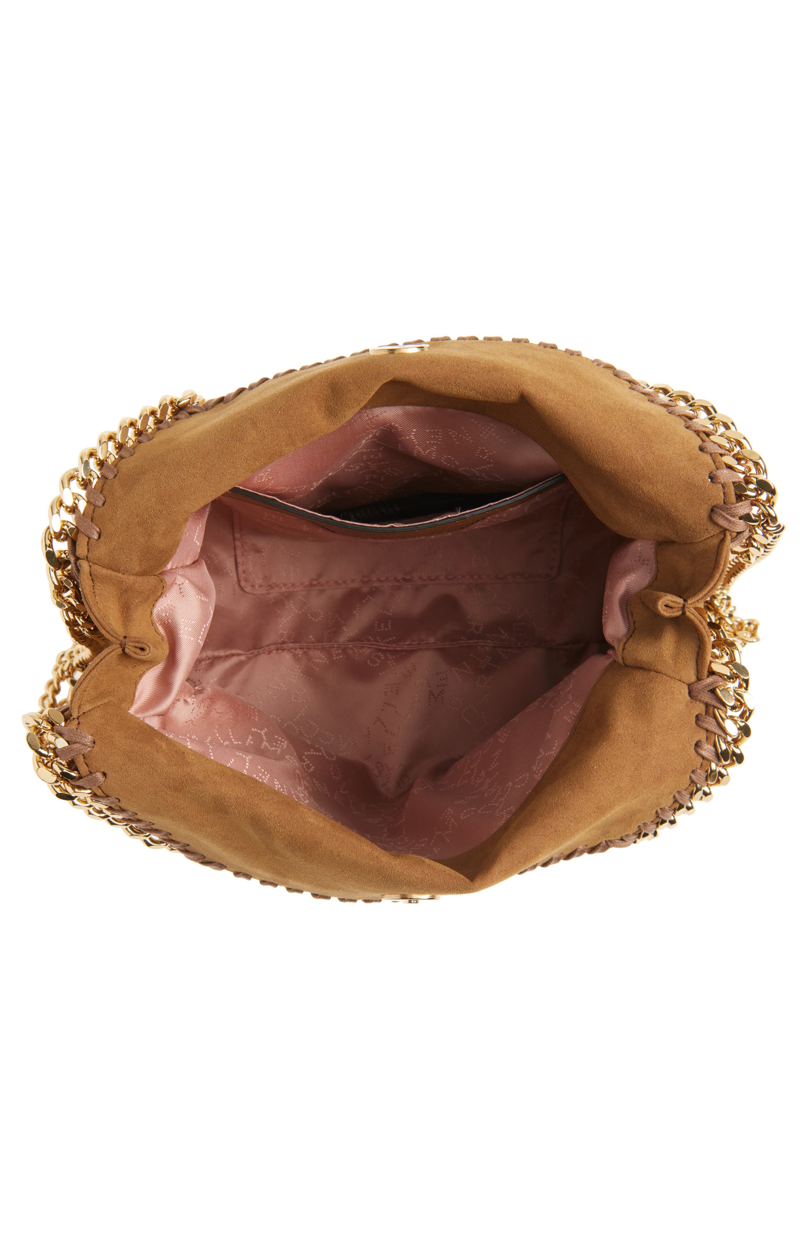 Stella McCartney Mini Falabella Faux Suede Crossbody Bag in Brandy at Nordstrom - 5