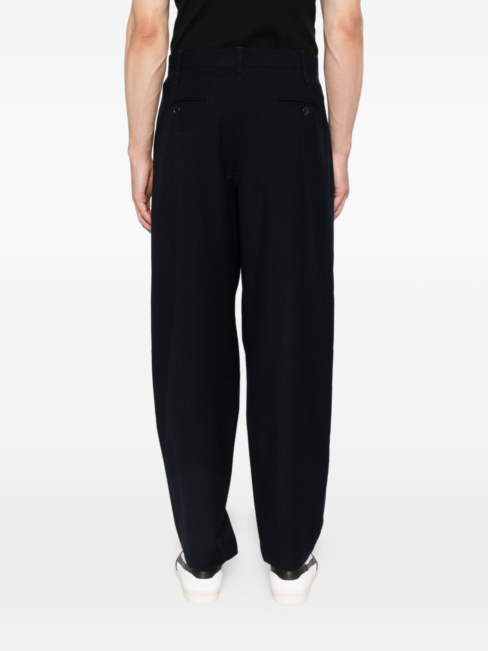 pleated virgin wool trousers - 4