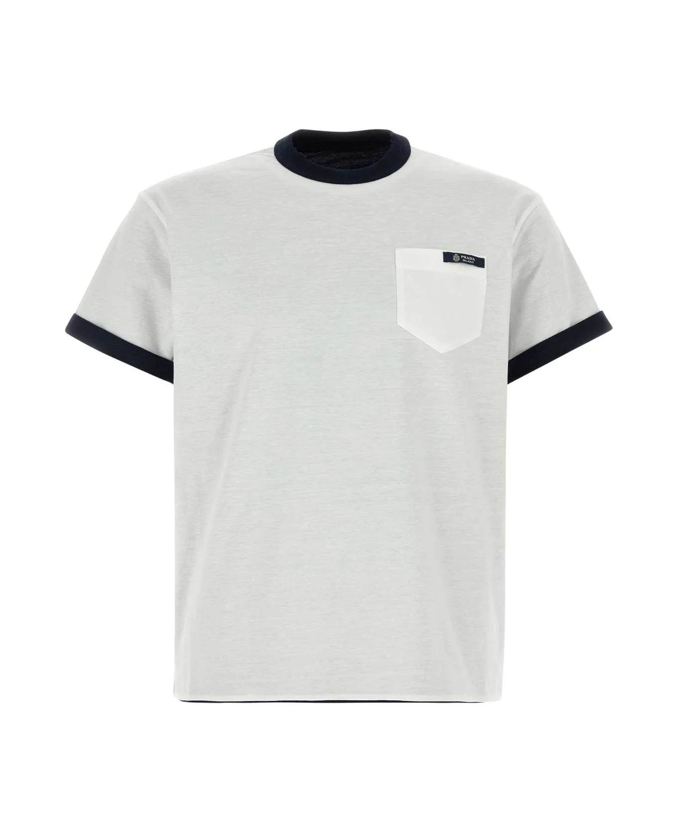 White Cotton Reversible T-shirt - 1