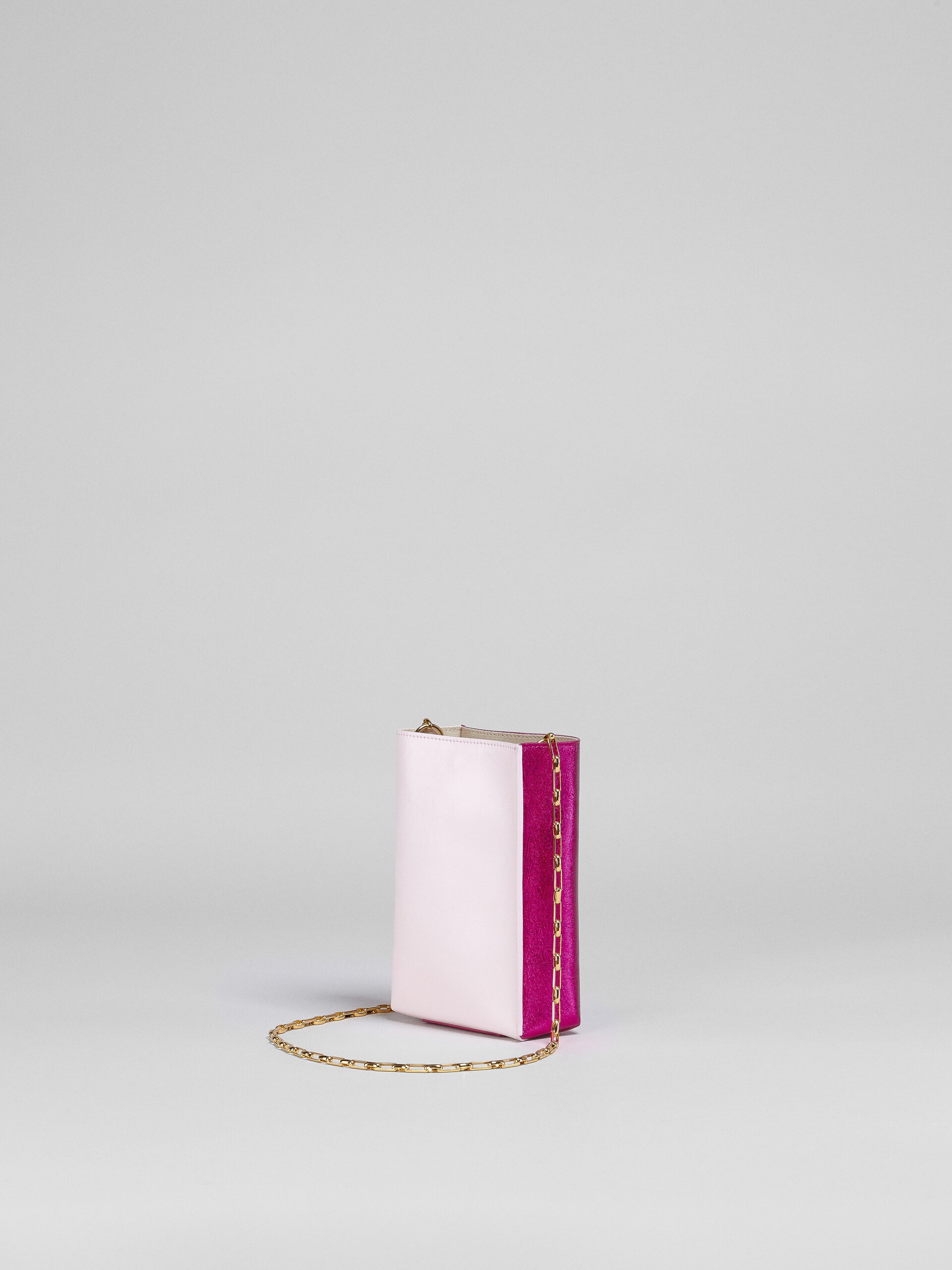 MUSEO SOFT NANO BAG IN FUCHSIA AND PINK METALLIC LEATHER - 2