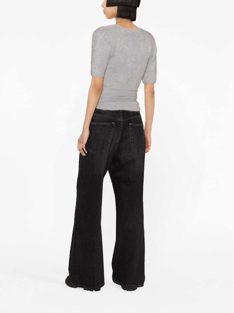 layered brushed-effect knitted cardigan 4