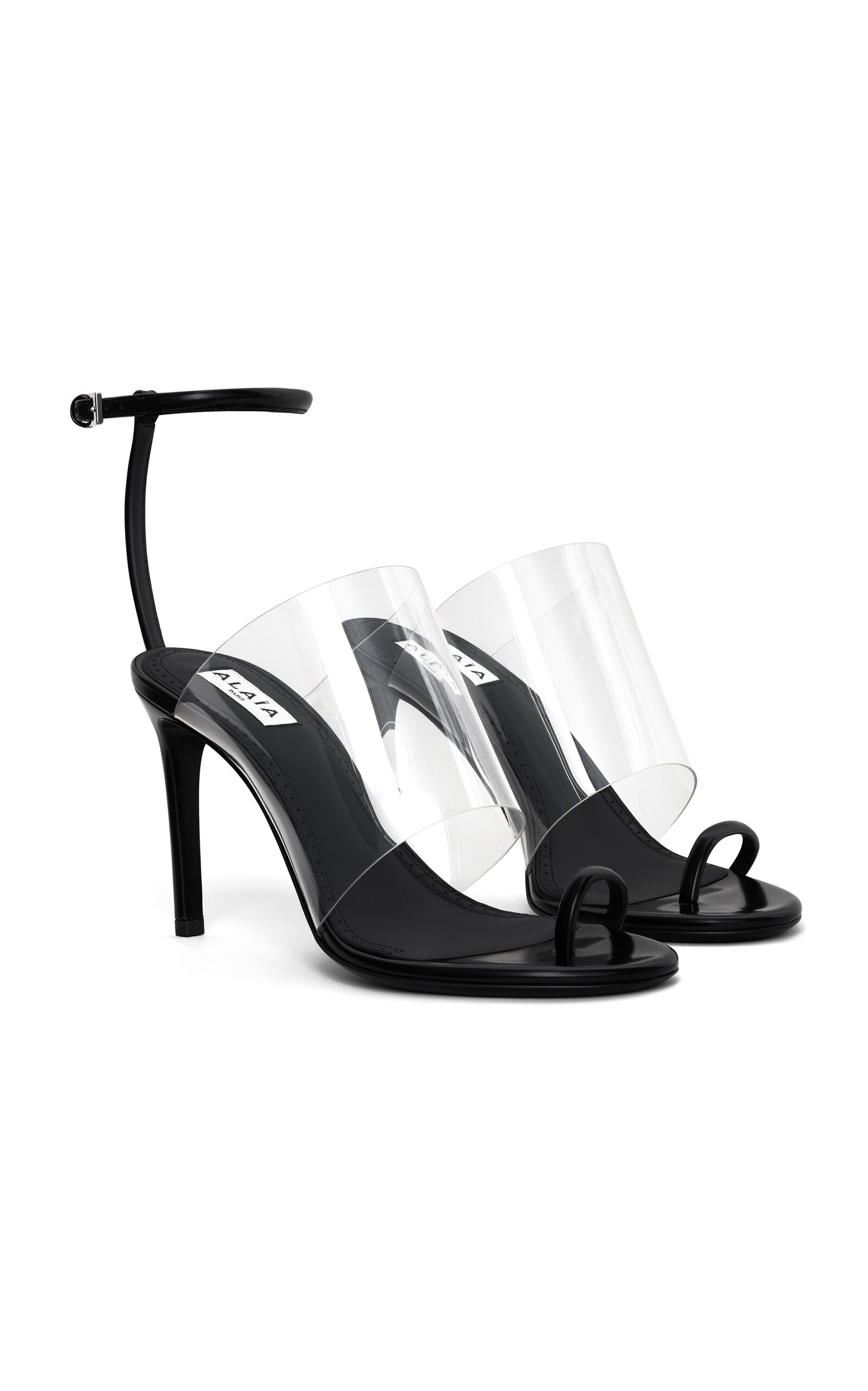 Asymmetric PU-Leather Sandals black - 4