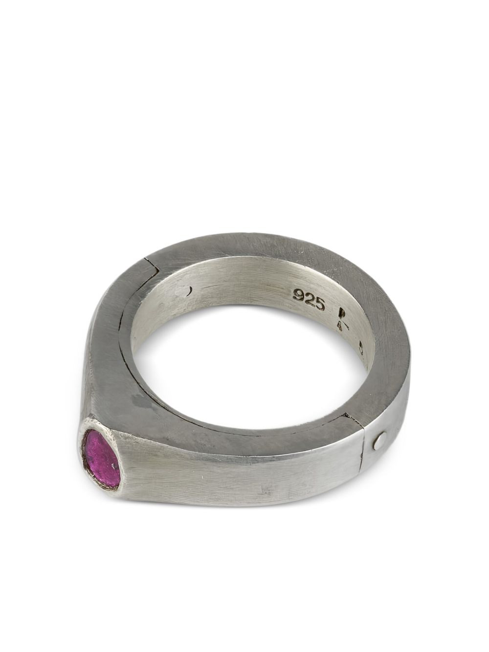 Stigma ruby-set silver ring - 2