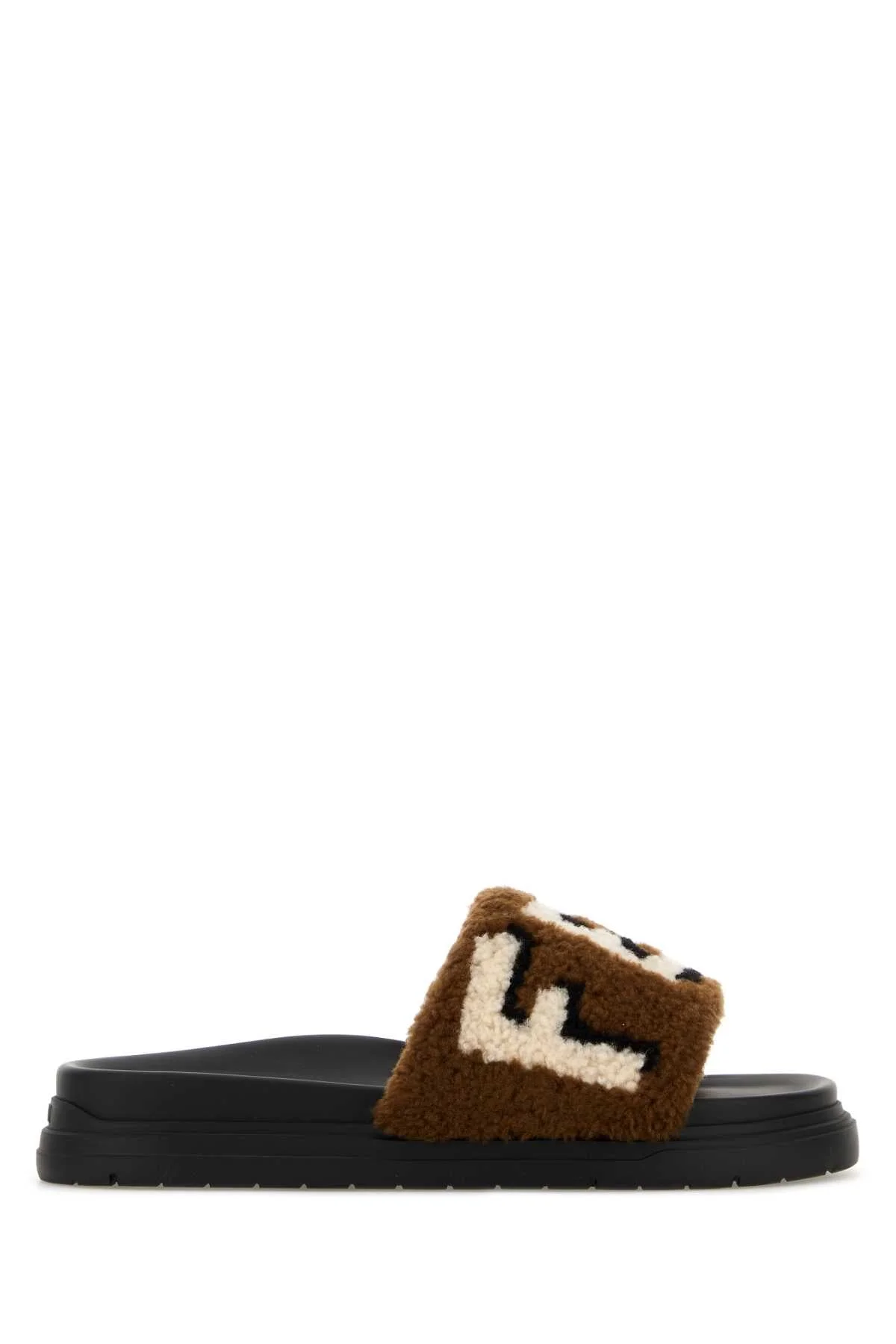 Fendi Men Multicolor Shearling Slippers - 1