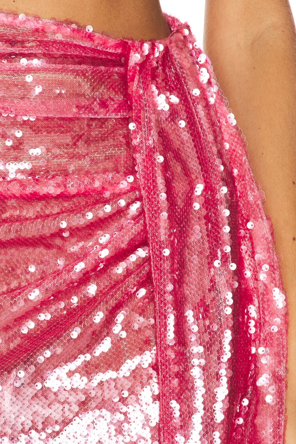 Sequin Drape Mini Skirt - 6