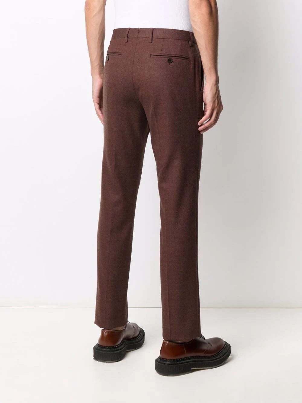 tailored wool-blend trousers - 4