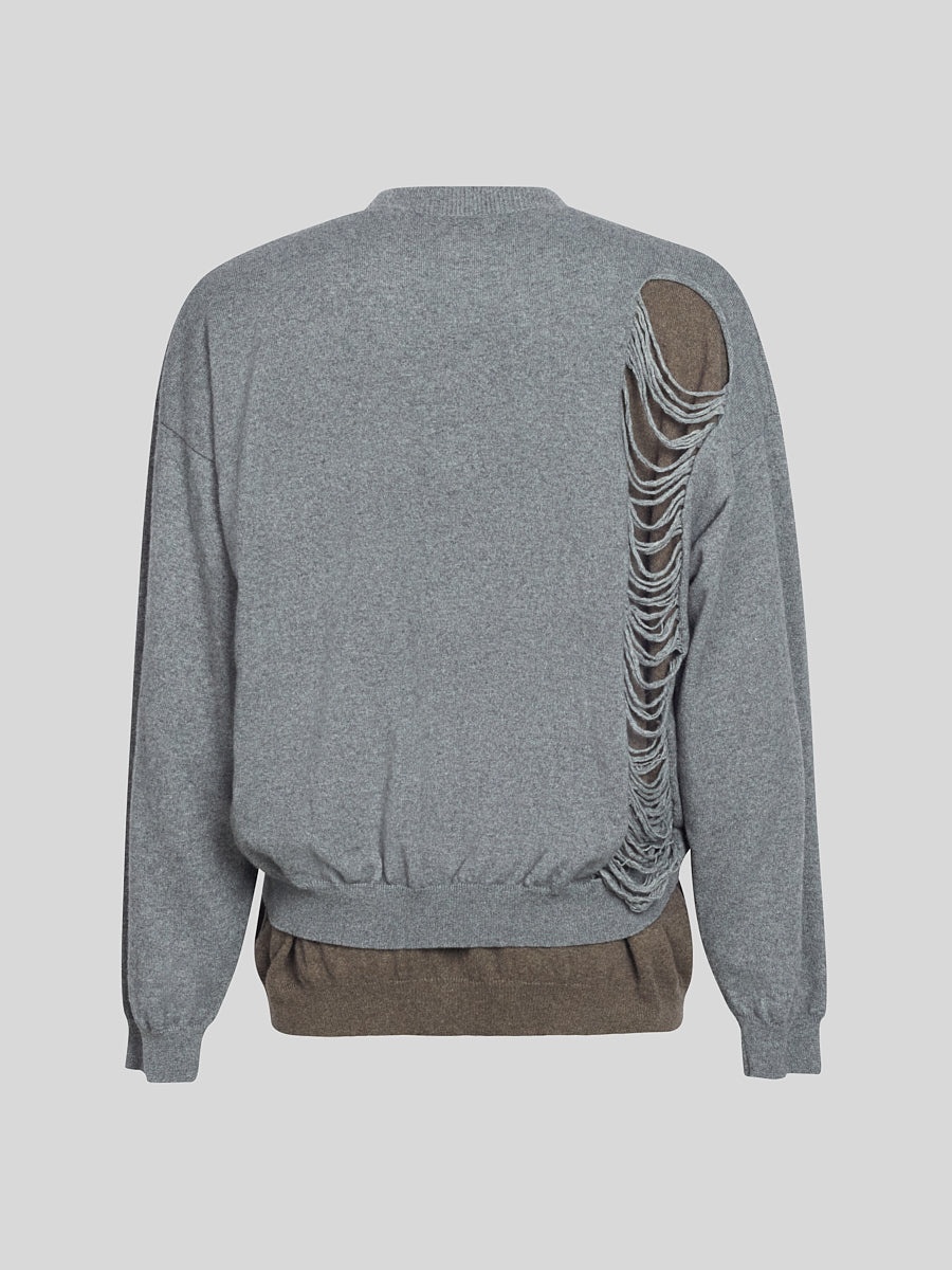 Broken Double Pulloverone Grey - 2