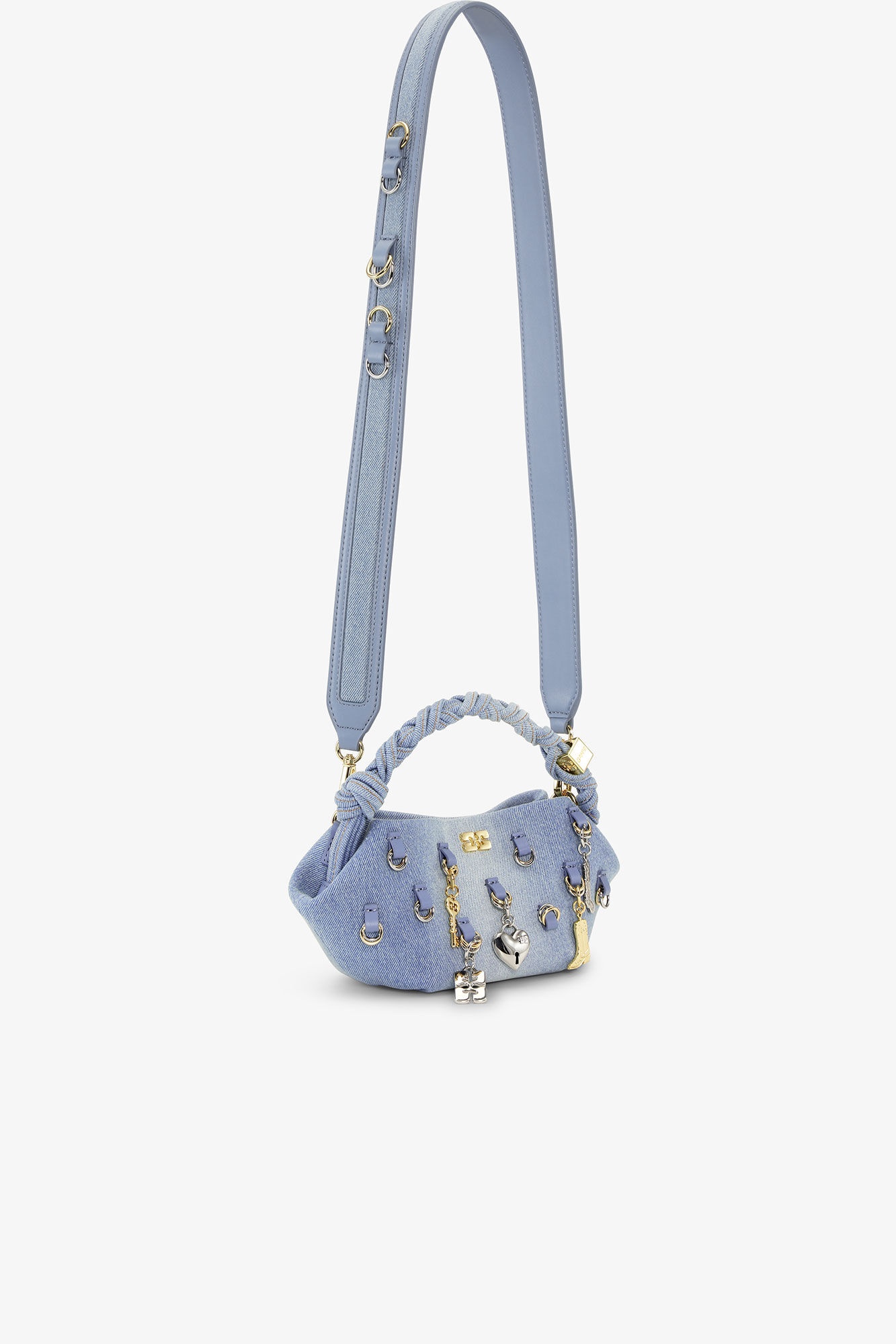 DENIM CHARMS MINI GANNI BOU BAG - 3