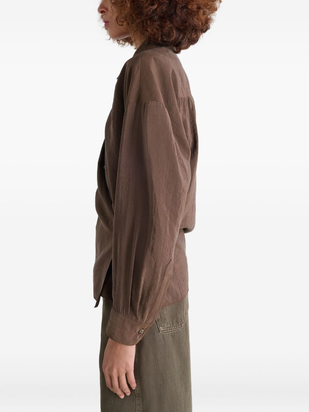 twisted collared shirt - 4