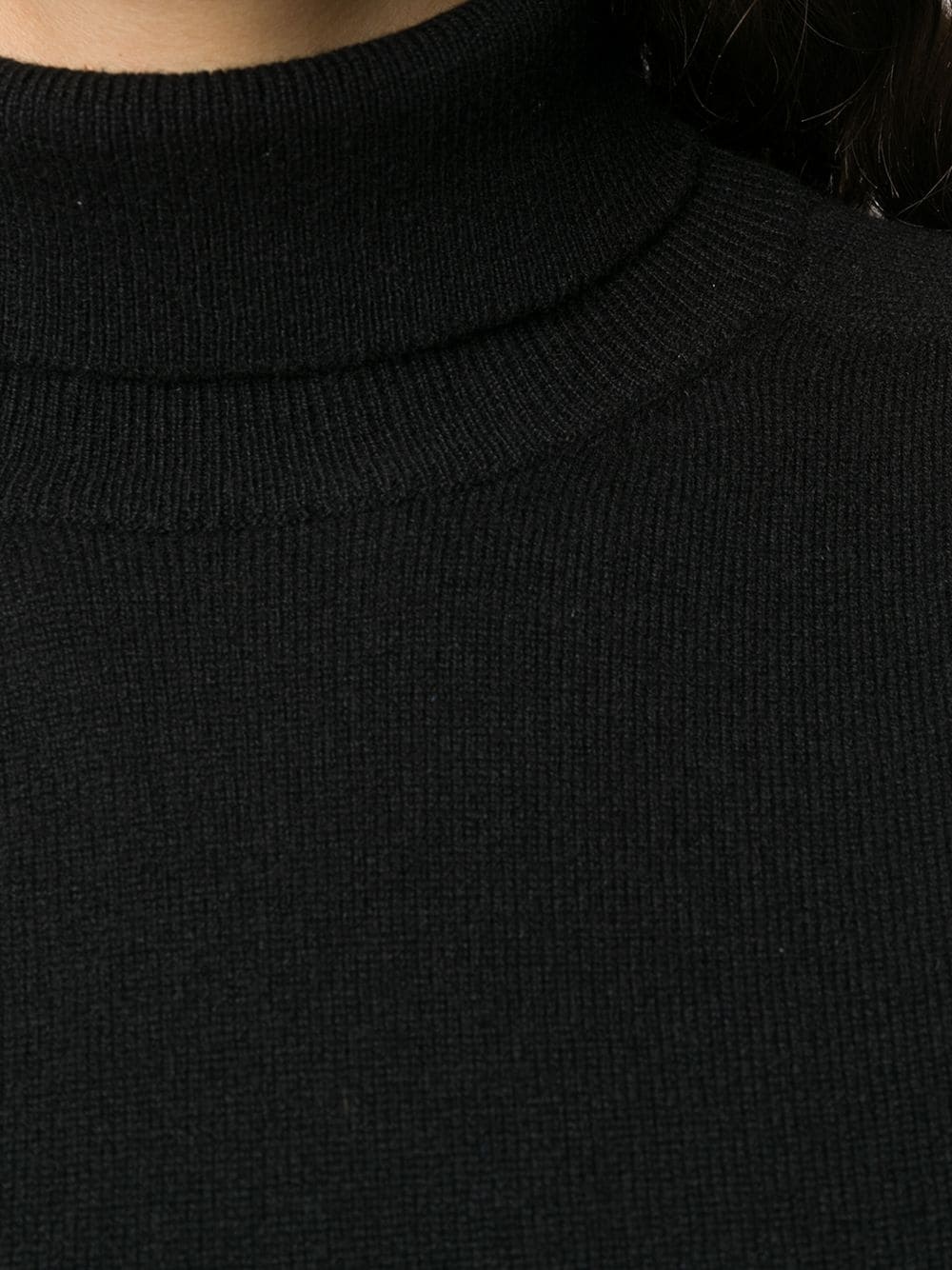 knitted roll neck jumper - 5